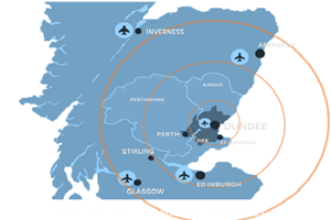 Scotland Airports Map